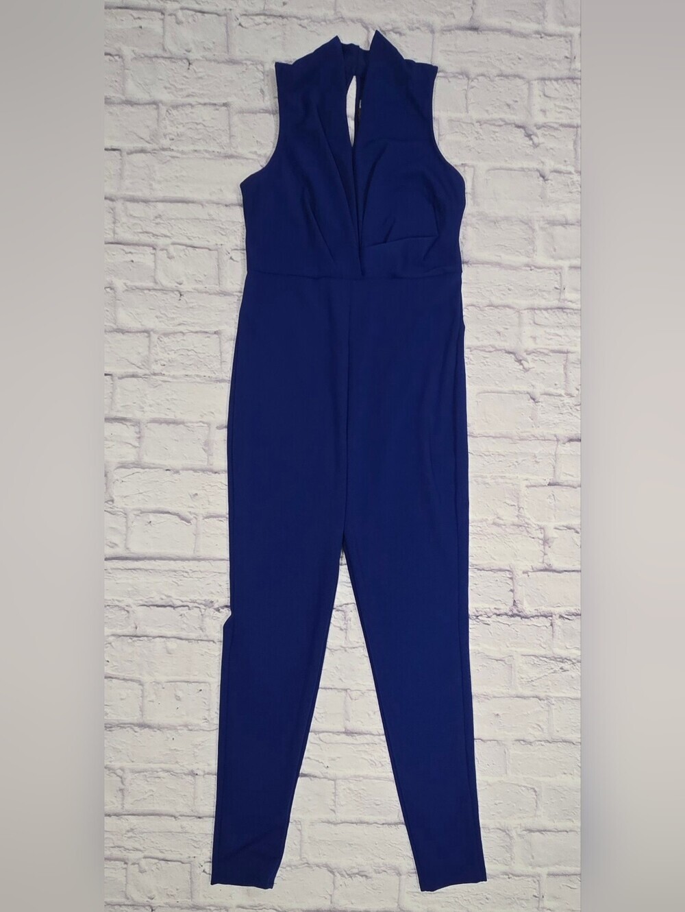 Fashion Nova Royal Blue Deep V Sleeveless Bodycon Jumpsuit XL - Picture 3 of 12